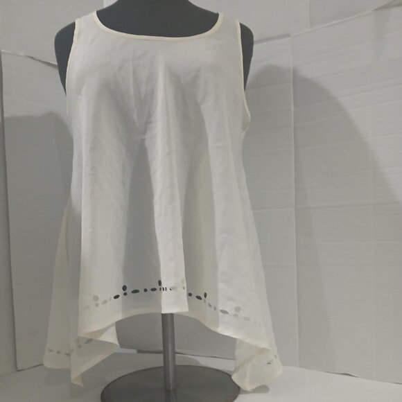 Women's Beige Sheer Blouse pullover short sleeve top Size Large. - Picture 1 of 14